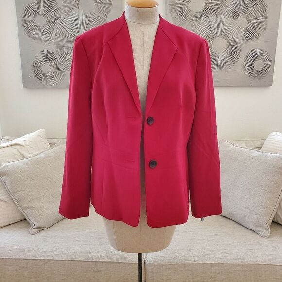 Le Suit Wing-Lapel Blazer size 16 in Red - NEW - Picture 5 of 15